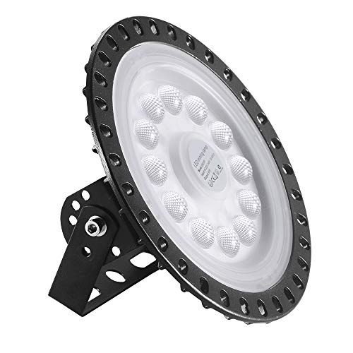 Viugreum 50W Proiettore Faretto LED Lampadario UFO Lampada Interni Industriale LED Luce Bianca 6000K, Impermeabile IP65 Fari Potente Risparmio Energetico Faretto per Soggiorno Officine e Case