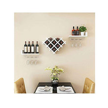 COLiJOL Portabottiglie da Vino a Forma Di Cuore a Parete Diamante Monostrato Color Noce 50,9 * 40 * 36 cm,Bianca,50,9 * 40 * 36 cm