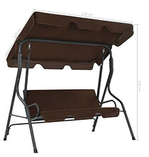 EBTOOLS - Dondolo da giardino, in vero legno, per 3 persone, 170 x 110 x 153 cm