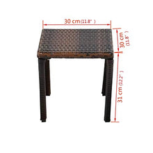 Set Mobili da Giardino 2 Sedie a Sdraio e Tavolino Lettino Prendisole in Polyrattan Marrone