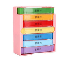 Portapillole Comodo pillola Travel Organizer sette giorni alla settimana Pill Box 28 scomparti Pranzo della famiglia portatile Sealed grande capacità Pill Box Armadietti farmacia