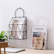 Semplicità Elegante Scaffale Scaffale Sospeso a Parete Scaffali Iron Art Desktop Portariviste da Terra, 2 Colori, HJJ, Nero, 23.5x9x42.5cm