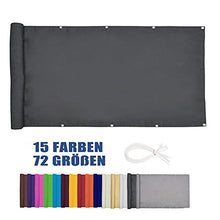 Moboo Frangivista PB2 PES per balcone con occhielli e fascetta per cavi, disponibile in 8 giorni, in 5 misure e 2 colori 420D (nero, 0,9 x 4 m)