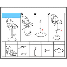 WDX- Bar Stool Bar Stool Moda Creativa Bar Chair Casa Schienale Alto Seggiovia Bar Stool Rotante ad Alta Sgabello Sgabello Colazione Ristorante Ascensore Sgabello Confortevole (Color : Blue)