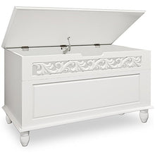Deuba Cassapanca Shabby Contenitore 80x40x48cm Baule in Legno Bianco Arredamento Country Salvaspazio