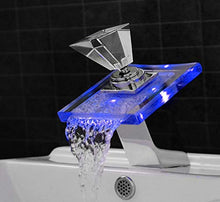 ROTOOY Lavabi Lavabi da appoggio Lavabo a Sfera in Rame Caldo e Freddo Lavabo a LED a Cascata a Foro Singolo Innovativo
