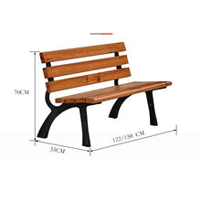 Panca da giardino sedia da giardino per esterni, panca da veranda per terrazza in legno massello a 2 posti con schienale, sedia da giardino per terrazza con prato, adatta per giardino, prato