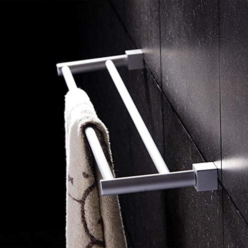 Accessori hardware per la casa porta asciugamani in alluminio a parete con doppio portasciugamani