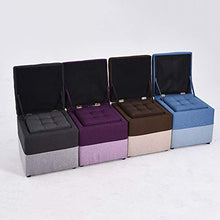 QWERTY Ottomana di Stoccaggio Rettangolare, Pouf Panca Poggiapiedi Sgabello Cubo, Regge Fino A 100 kg (Color : Rose Red, Size : 35x30x30cm)