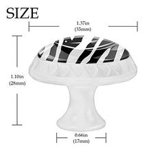 Maniglie per cassetti Manopole per cassetti Manopole rotonde Confezione da 4 per armadietto, cassetti, cassettiere, cassettiere ecc - stampa zebra
