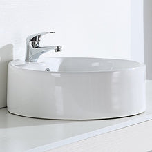 Eridanus Serie Scott-B, Lavabo di Ceramica Bianco Lusso Lavandino Lavello Lavamano Lavabo da Appoggio Tondo Ovale Bacinella Lavandino Lavello per Bagno Casa Bidet Lavabo con Troppopieno