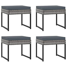 Tidyard Set 13 pz da Pranzo da Giardino in Polyrattan Grigio,Set Tavolo e Sedie da Giardino per Esterno in Polyrattan,Set Tavolo in Vetro e 8 Sedie con Braccioli e 4 Sgabelli da Giardino per Esterno