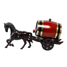 Clubhouse Display Botti Di Vino Decorative Botte di Whisky Da 1,5 Litri, Modello Creativo di Auto Trainata Da Cavalli Ornamenti di Legno per La Casa Forniture per La Decorazione di Nozze per La Conser