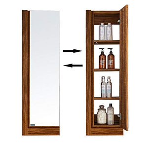 Bagno Armadietto Laterale Cabinet WC Spogliatoio Mirror Mobiletto del Bagno Impermeabile Cucina A Parete Armadietto Laterale (Color : Brown, Size : 35 * 120 * 22cm)