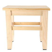 Ongoion Sgabello Quadrato, Sgabello in Legno massello, Pratico Bagno per Camera da Letto di Altezza ridotta per Soggiorno, Lavanderia