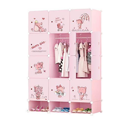 Guardaroba for Bambini Armadio Fumetto Economica Combinazione di plastica Bambino Governo di immagazzinaggio Ispessimento Vestiti del Bambino di Finitura Cabinet FANJIANI