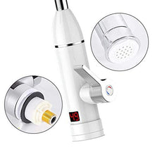KKAAMYND Piccolo Display LCD, Rubinetto Elettrico istantaneo 3000 W, scaldabagno con scaldabagno (Bianco), Acciaio Inox di Alta qualità, Materiale ottimizzato