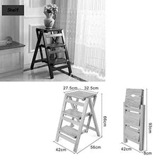 FTYYSWL DY - Sgabello da bar a 3 gradini per sala da pranzo, in legno, per bambini e adulti, attrezzatura da giardino per la casa e il giardino, resistente, massimo 150 kg, colore: Naturale
