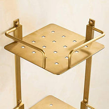 HYYDP Parete Porta Salviette Doccia Caddy Basket Cremagliera per Il Bagno Doppio Stile Europeo Full Triangolo di Rame Cestino in Oro Rosa Doppio Bagno Scaffale Cremagliera Decorazione della casa