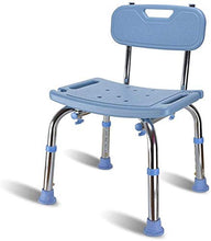 GNLIAN HUAHUA Sedili da Doccia Sgabelli Sgabello Blu Comfort Schienale Bath Chair Anziani/disabili/Incinta Regolabile in Lega di Alluminio da Bagno Sgabello Antiscivolo Presidente Max.136kg