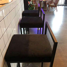 Sgabelli da Bar in Ferro battuto Sedia Seduta Morbida in Velluto e Gambe in Metallo Nero Sgabello da Bar per Il bancone della casa Cucina Pub, Max. 150kg