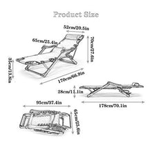 HXCD Sedia a Sdraio a gravità Zero per Giardino, Sedia a Sdraio Pieghevole reclinabili Pieghevoli in Metallo Resistente Portatile Rilassante Letto reclinabile mobili da Giardino per Prato all'ape