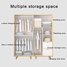 ZKHD Camera da Letto Semplice Armadio A Porta Scorrevole in Legno, Piccolo Appartamento ABBACCABILE GABINETTO di STOCCAGGIO, Affitto Armadio in Camera, Porta Mobile, Memorizzazione Multipla,80cm