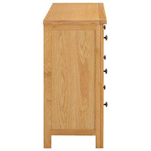 Tidyard Credenza Cassettiera Moderna in Legno Massello di Rovere con 6 Cassetti Credenza con Cassetti Credenza da Salotto Cassettiera da Salotto Credenza Moderna per Soggiorno Moderna 105x33,5x73 cm