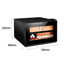 Umidificatori Humidor Cigar Cabinet Temperature Control Legno Di Cedro Mini Cigar Idratante Gabinetto Della Famiglia Piccolo Built-in Cigar Cabinet Dual-core Controllo Della Temperatura For 150 Sigari