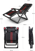 CDFC Sedie Pieghevoli Individuale Sedia da Pranzo Siesta Siesta Multifunzionale Letto Nero e Rosso Portable Lazy Beach Sedia Sedia Pennosa con Doppio Roller Massaggio Dispositivo (Dimen