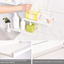 Mensola da bagno con ventosa ecologica super forte, senza bisogno di trapano e chiodi, in plastica ABS, facile da installare