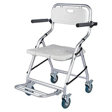 JXING Sedili da Doccia, Sedia da Doccia con Ruote Sedia da Doccia Portatile da Bagno, Sgabello da Bagno per Anziani con Bracciolo Posteriore Sedile Piatto Sgabello da Doccia