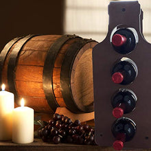Portabottiglie vino in legno design rustico a forma di bottiglia – ideale per cucina, cantina o cantina
