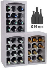 Talous Portabottiglie BuonVino 35x29,5x50 cm - scaffale di polistirolo per bottiglie - impilabile - per 12 bottiglie