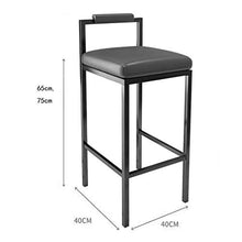 M-YN Sgabelli da Bar Sgabelli da Bar Moderno Bar Sgabello in Ecopelle Sedie in Pelle con Gambe in Metallo Altezza Armless Mid Post Back for Cucina, Caffetteria, Bar, Balcone for la casa