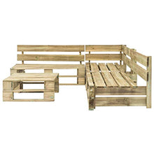 Festnight Set Divani da Giardino con Pallet | Set di Mobili da Giardino | Set Divano Esterno 4 pz Legno FSC Verde
