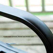 outdoor product Panchina da terrazza panchina da Esterno, Sgabello per Il Tempo Libero con braccioli e Schienale, Panca Decorativa retrò Impermeabile e antiruggine per Cortile, Facile da Montare