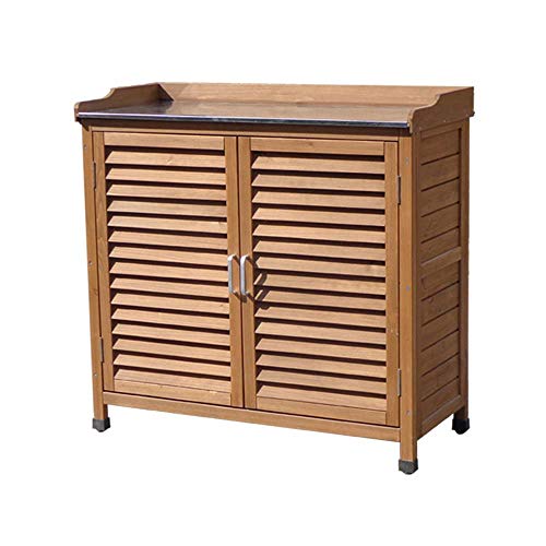 BOPP Cassapanca da Esterno Contenitore, Partizione Regolabile Contenitore da Esterno Impermeabile Maniglia per Porta Zincata Cassapanca da Giardino per Esterno, Persiane Design Semplice E Moderno
