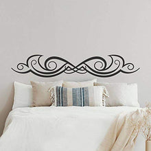 T-MK434 - Adesivi per testiera del letto, 25 x 140 cm, colore: Nero