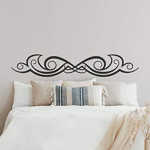 T-MK434 - Adesivi per testiera del letto, 25 x 140 cm, colore: Nero