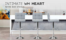 IntimaTe WM Heart Sgabelli Bar in Pelle Finta Disegno Moderno Movemento Regolabile Lift Gas Sgabello (Grigio Pelle)