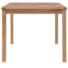 Montloxs Tavolo da Pranzo Pratico in Stile Moderno per Interni ed Esterni, Tavolo da Pranzo in Legno massello di Teak Color Naturale 150 x 90 x 77 cm (Lunghezza x Larghezza x Altezza)