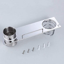 AINIYF Bagno Mensola da Bagno Doccia Organizzatore a Parete in Acciaio Inox Punch Asciugacapelli Barrel Rack Fence collegare (Dimensioni: 380x105x100mm)