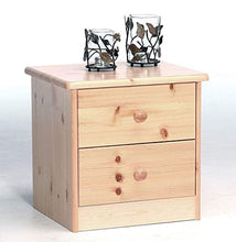 Steens 17800219 - Comodino"Mario", 41 x 42 x 35 cm, legno di pino massiccio, verniciatura naturale, beige