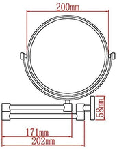 LBWARMB Trucco Specchio con luci Specchio per Il Trucco Specchio cosmetico da 8 Pollici Pieghevole Pieghevole 3X Specchio ingranditore (Colore: Argento Dimensioni: 8 Pollici 3 x) per Il comò da Bagno