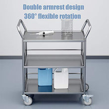 Carrello Silenzioso A Tre Strati, Carrelli per Chirurgia Ospedaliera, Carrello per Cure Infermieristiche, Carrello Scorrevole in Acciaio Inossidabile con Freni, Veicolo per Attrezzature Mediche