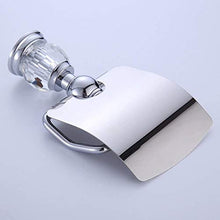 Ghelf Bagno Toilette Tissue Box Ottone Toilette in ottone Portabicchieri in rotolo Portavolo, Accessori per il bagno Parete massiccia Impermeabile con cristallo intarsiato in cristallo Big Diamante TE