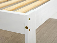 Inter Link Los Angeles, Letto Singolo Moderno Pino Verniciato, Bianco, 205 x 96 x 72 cm