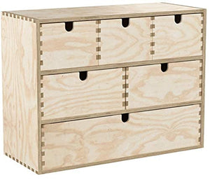 Ikea Moppe - Mini-cassettiera, 42 x 18 x 32 cm, con meccanismo di bloccaggio, betulla.