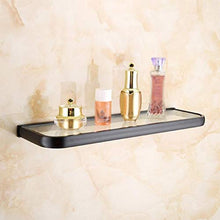 HYYDP Parete Porta Salviette Mensole di Vetro cosmetiche del Bagno della cremagliera cosmetica del Singolo Strato di Rame fissato al Muro del Bagno
